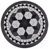 NNEVL Bistro Table Black and White 60 cm Mosaic