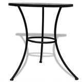 NNEVL Bistro Table Black and White 60 cm Mosaic