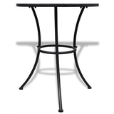 NNEVL Bistro Table Terracotta and White 60 cm Mosaic