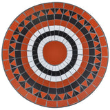NNEVL Bistro Table Terracotta and White 60 cm Mosaic