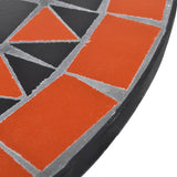 NNEVL Bistro Table Terracotta and White 60 cm Mosaic