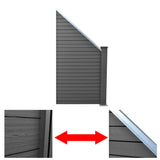 NNEVL Fence Panel WPC 105x(105-185) cm Grey
