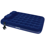 NNEVL Bestway Inflatable Flocked Airbed with Pillow and Air Pump 203x152x22 cm 67374