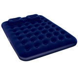 NNEVL Bestway Inflatable Flocked Airbed with Pillow and Air Pump 203x152x22 cm 67374