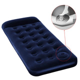 NNEVL Bestway Inflatable Flocked Airbed with Built-in Foot Pump 185x76x28 cm