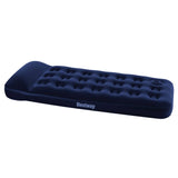 NNEVL Bestway Inflatable Flocked Airbed with Built-in Foot Pump 185x76x28 cm