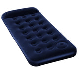 NNEVL Bestway Inflatable Flocked Airbed with Built-in Foot Pump 185x76x28 cm