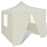 NNEVL Cream Foldable Tent 3 x 3 m with 4 Walls