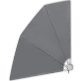 NNEVL Collapsible Balcony Side Awning Grey 210x210 cm