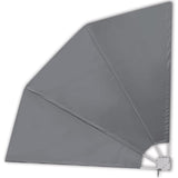NNEVL Collapsible Balcony Side Awning Grey 210x210 cm