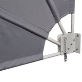 NNEVL Collapsible Balcony Side Awning Grey 210x210 cm