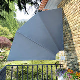 NNEVL Collapsible Balcony Side Awning Grey 210x210 cm