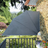 NNEVL Collapsible Balcony Side Awning Grey 160x240 cm