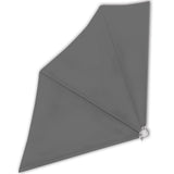 NNEVL Collapsible Balcony Side Awning Grey 140x140 cm