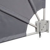 NNEVL Collapsible Balcony Side Awning Grey 140x140 cm