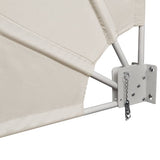 NNEVL Collapsible Balcony Side Awning Cream 210x210 cm