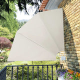 NNEVL Collapsible Balcony Side Awning Cream 210x210 cm