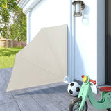 NNEVL Collapsible Balcony Side Awning Cream 140x140 cm
