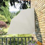 NNEVL Collapsible Balcony Side Awning Cream 140x140 cm