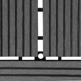 NNEVL Decking Tiles WPC 1 sqm Grey 11 pcs 30 x 30 cm