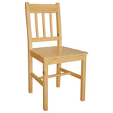 NNEVL Dining Chairs 6 pcs Pinewood