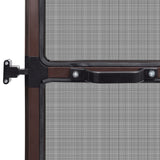 NNEVL Brown Hinged Insect Screen for Doors 100 x 215 cm