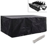 NNEVL Garden Furniture Cover 8 Person Poly Rattan Set 10 Eyelets 229 x 113cm