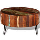 NNEVL Coffee Table Solid Reclaimed Wood Round