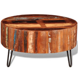 NNEVL Coffee Table Solid Reclaimed Wood Round