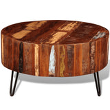 NNEVL Coffee Table Solid Reclaimed Wood Round