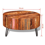 NNEVL Coffee Table Solid Reclaimed Wood Round