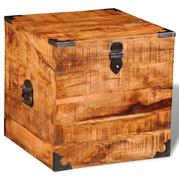 NNEVL Storage Chest Cubic Rough Mango Wood