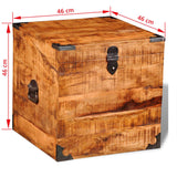 NNEVL Storage Chest Cubic Rough Mango Wood
