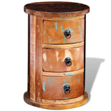 NNEVL Reclaimed Cabinet with 3 Drawers Solid Wood
