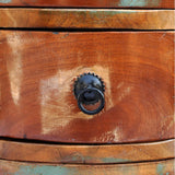 NNEVL Reclaimed Cabinet with 3 Drawers Solid Wood