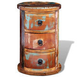 NNEVL Reclaimed Cabinet with 3 Drawers Solid Wood