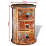 NNEVL Reclaimed Cabinet with 3 Drawers Solid Wood