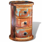 NNEVL Reclaimed Cabinet with 3 Drawers Solid Wood