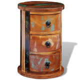 NNEVL Reclaimed Cabinet with 3 Drawers Solid Wood