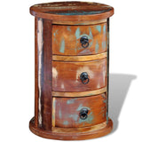 NNEVL Reclaimed Cabinet with 3 Drawers Solid Wood