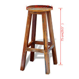 NNEVL Bar Stool Solid Reclaimed Wood