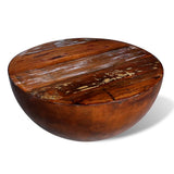 NNEVL Coffee Table Bowl-shaped with Steel Base Solid Reclaimed Wood