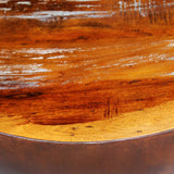 NNEVL Coffee Table Bowl-shaped with Steel Base Solid Reclaimed Wood
