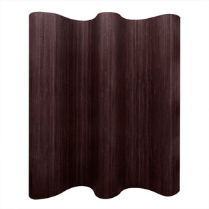 NNEVL Room Divider Bamboo Dark Brown 250x165 cm