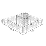 NNEVL Gabion Planter Galvanised Steel 120x120x20