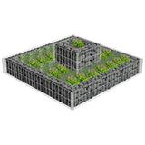 NNEVL Gabion Planter Galvanised Steel 120x120x20