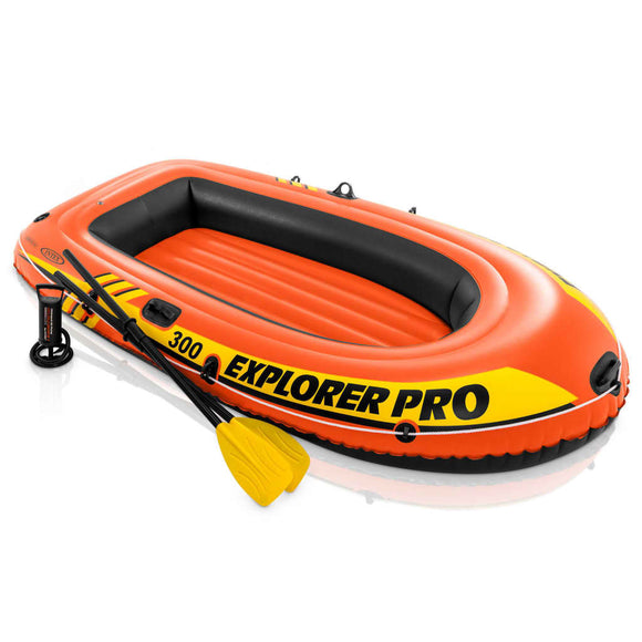 NNEVL Intex Explorer Pro 300 Set Inflatable Boat with Oars and Pump
