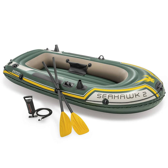 NNEVL Intex Seahawk 2 Set Inflatable Boat with Oars and Pump