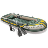 NNEVL Intex Seahawk 4 Set Inflatable Boat with Oars and Pump
