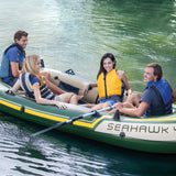 NNEVL Intex Seahawk 4 Set Inflatable Boat with Oars and Pump